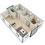New Expandable Container House 40 Foot Quick Install Prefabricated Folding Container House with Customizable 3 Bedroom Home