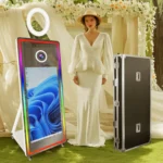 Portable Magic Mirror Photo Booth 43 Inch Touch Screen Camera Photo Booth with LED and Flight Case Selfie for Wedding Party Even