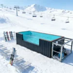 Customized High-end Custom Pool, Deep Dive Inground Design, Windproof Rainproof Container Pool Outdoor
