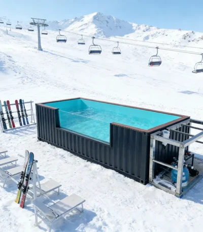 Customized High-end Custom Pool, Deep Dive Inground Design, Windproof Rainproof Container Pool Outdoor 1