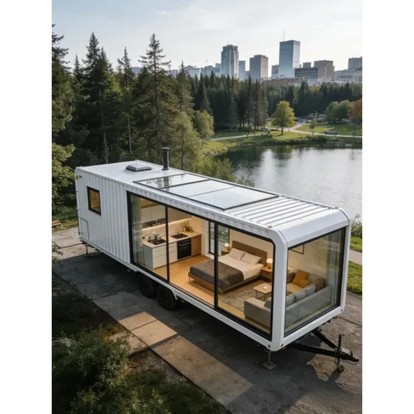 Rapid-Assembly Container Prefabricated House: a Flat-Pack, Plug-and-Play Solution for Your Backyard or Worksite.
