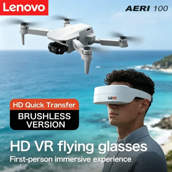 Lenovo Aeri100VR 4K 8K Drone Professional Remote Control Helicopter Plane RC Dron With Screen Quadcopter Toys Gift for Kids