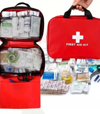 184pcs First Aid Kit, Multi-purpose Emergency Medical Supplies Portable Medical Bag, For Outdoor Hiking, Camping And More Rescue 1