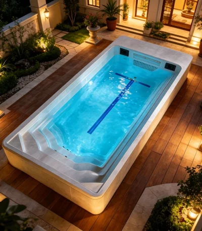Containers Shipping Pool Dive Glass Swimming Pools View Shipping Box Pool Modern Design Outdoor Luxury Villa Water Leisure Venue 1