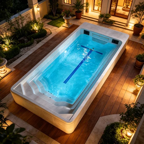 Containers Shipping Pool Dive Glass Swimming Pools View Shipping Box Pool Modern Design Outdoor Luxury Villa Water Leisure Venue