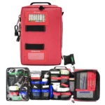 255 pcs First Aid Kit 4 Section Portable Trauma Bag Emergency Medical Rescue Home Outdoor Car Travel School Work Hike Survival