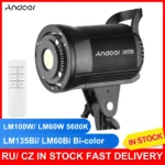 Andoer 135W/ 100W/ 60W Studio LED Video Light Dimmable Bowens Mount Continuous Light for Live Streaming Photo Video Recording