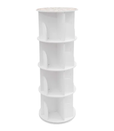 Book Shelf 4 Tier 16 Grids, 360° Rotating Small Bookcase 1