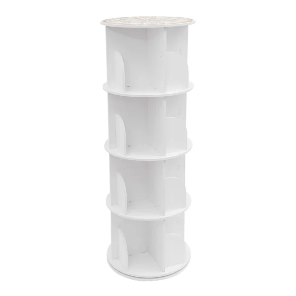 Book Shelf 4 Tier 16 Grids, 360° Rotating Small Bookcase