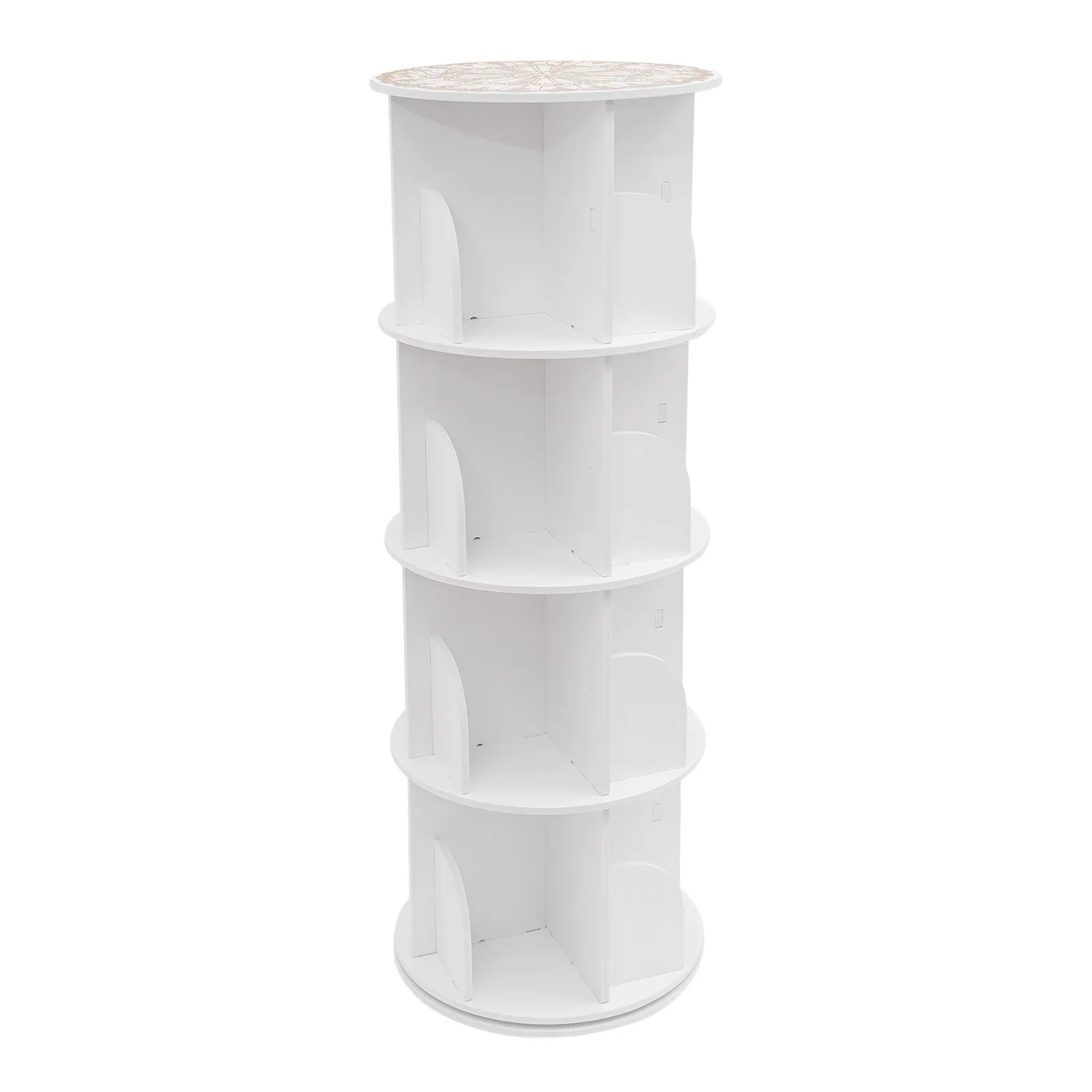 Book Shelf 4 Tier 16 Grids, 360° Rotating Small Bookcase Book Shelf 4 Tier 16 Grids, 360° Rotating Small Bookcase
