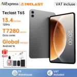Teclast Android 16 T65 Tablet 13.4″ 26GB RAM(6GB+20GB) 256GB ROM 120Hz 1920x120IPS T7280 8-core 4G LTE 8000mAh Type-C GPS 13MP