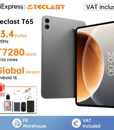 Teclast Android 16 T65 Tablet 13.4" 26GB RAM(6GB+20GB) 256GB ROM 120Hz 1920x120IPS T7280 8-core 4G LTE 8000mAh Type-C GPS 13MP 1