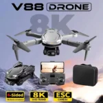 Hot Gift Toy 2025 V88Pro RC Professional Drone 4K 1080P Wide Angle HD 360 Obstacle Avoidance Camera Foldable Helicopter WIFI FPV