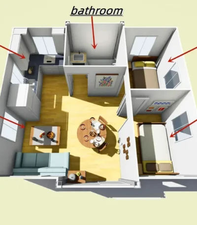 Customized 20ft 40ft 3 Bedroom 1 Bathroom Foldable Flat Pack Prefab Modern Australia Expandable Container House 1