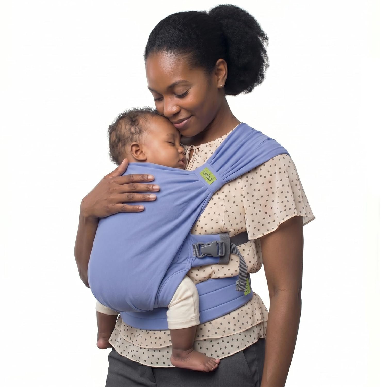 Boba Pre-Wrapped Baby Wrap Carrier with Buckle, Easy Adjust Soft Infant Baby Carrier Hybrid for Boy or Girls, Baby Sling for Newborn up to 35 lbs (Vintage Navy Blue) - Image 2