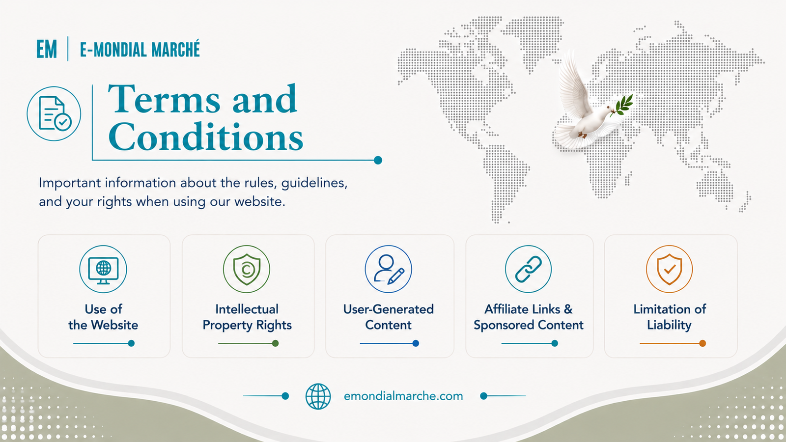 Privacy Policy Terms and Conditions – Rules and Guidelines for Using E-Mondial Marché