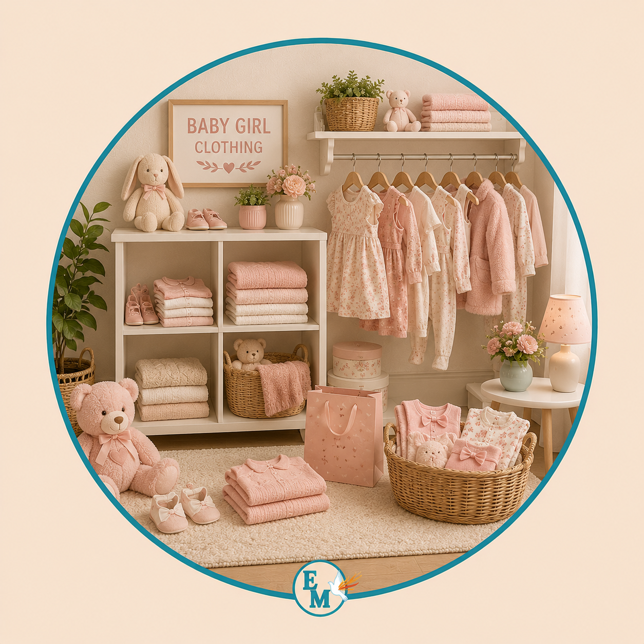Baby girl clothing including dresses, bodysuits, rompers, pajamas, leggings, sweaters, jackets, hats, shoes and newborn essentials – Baby Girl Clothing category at E-Mondial Marché.