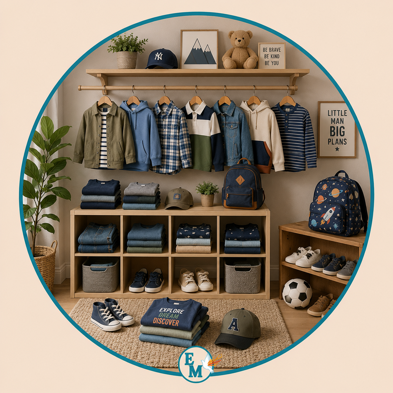 Boys' clothing including T-shirts, shirts, hoodies, jackets, jeans, pants, sweaters, shoes, backpacks, hats, and everyday fashion essentials – Boys' Clothing category at E-Mondial Marché.
