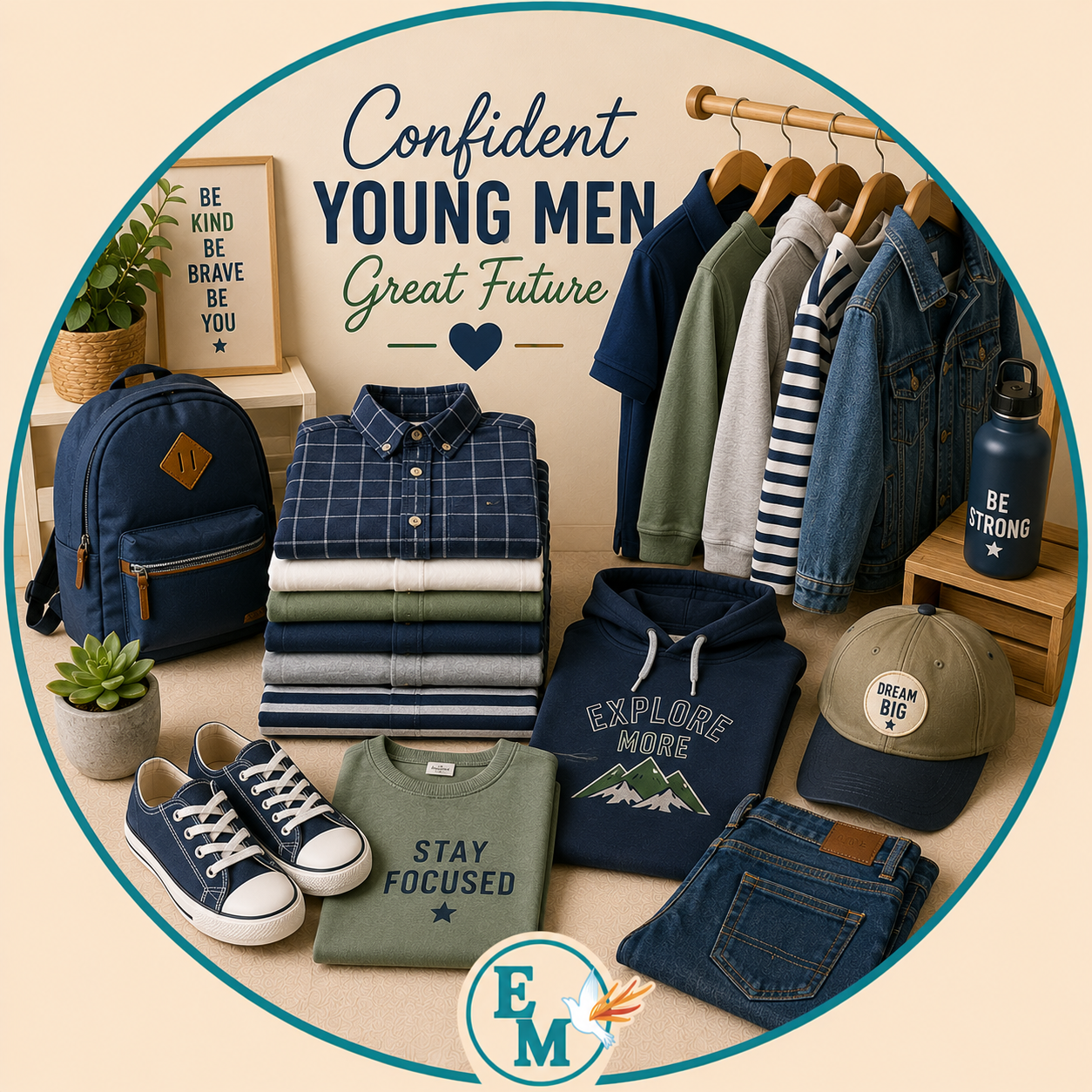 Boys' clothing including T-shirts, shirts, hoodies, jackets, jeans, pants, sweaters, shoes, backpacks, hats, and everyday fashion essentials – Boys' Clothing category at E-Mondial Marché.