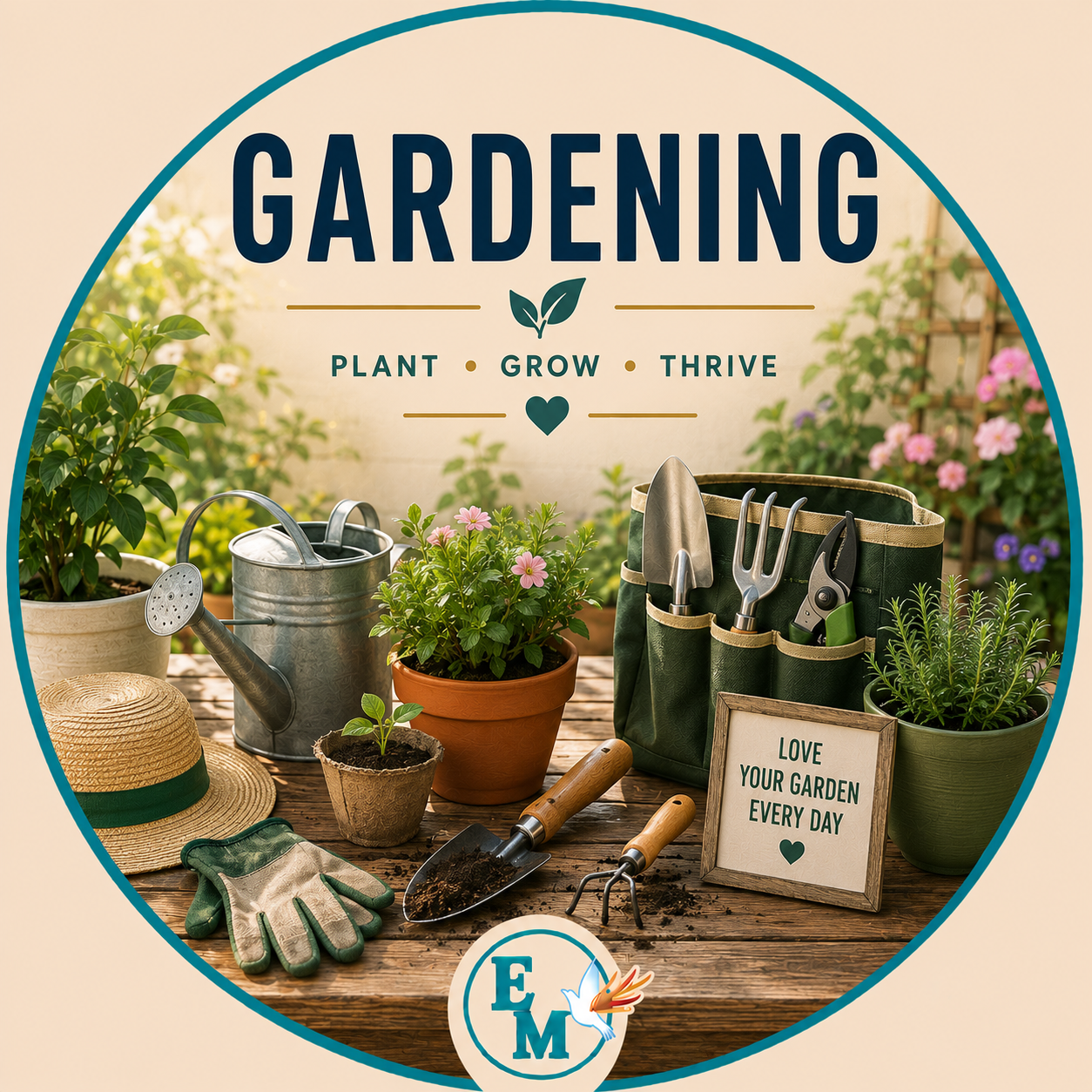 Gardening tools, garden hand tools, watering cans, wheelbarrows, flower pots, gardening gloves, pruning shears, trowels, rakes, hoses, planters, garden accessories, outdoor planting supplies, landscaping equipment, and gardening essentials – Gardening category at E-Mondial Marché.