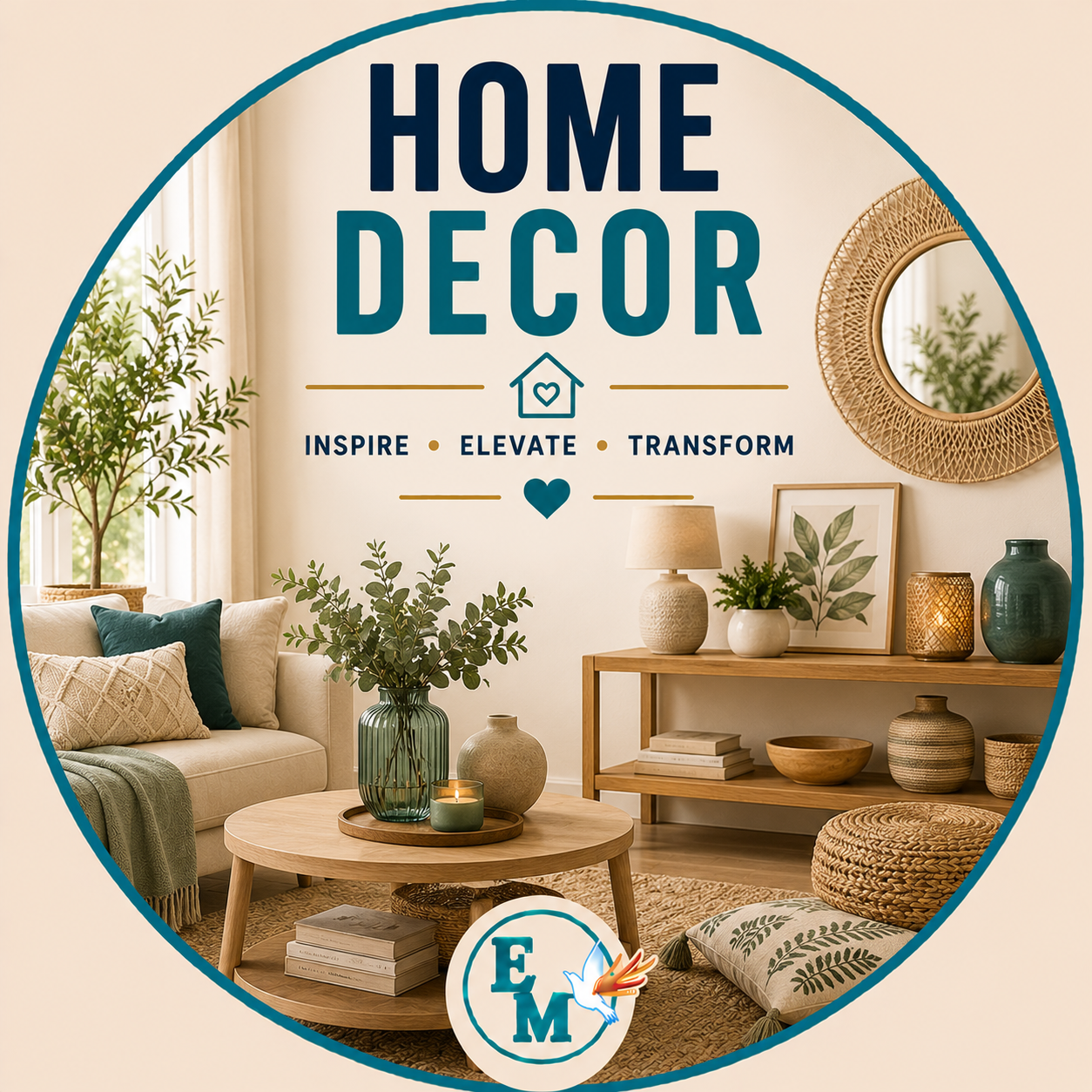 Home decor including wall art, mirrors, decorative accents, vases, clocks, candles, ornaments and stylish accessories to enhance every living space – Home Decor category at E-Mondial Marché.