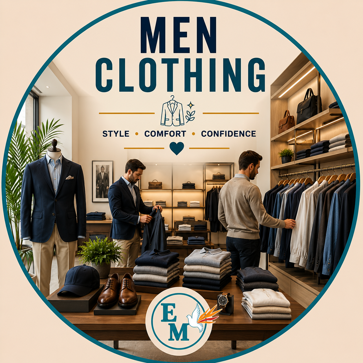 Men’s clothing including shirts, T-shirts, trousers, jeans, jackets, suits, sweaters, sportswear and fashion essentials for every style and occasion – Men Clothing category at E-Mondial Marché.