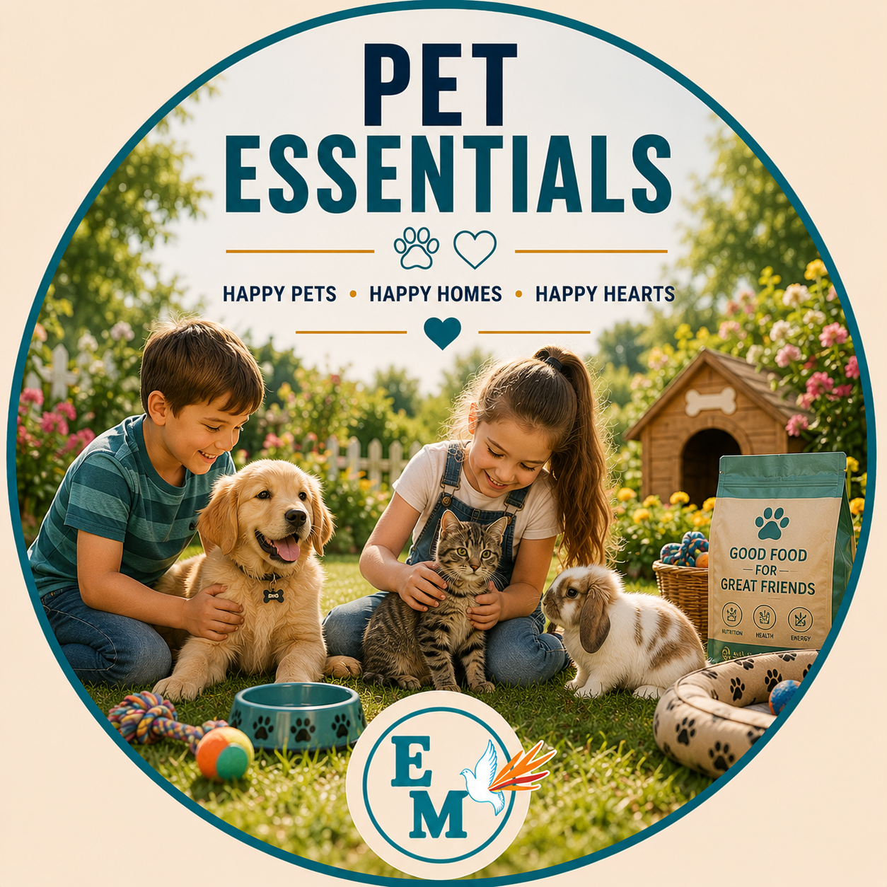 Pet essentials including pet food, toys, beds, grooming supplies, feeding accessories, travel products and everyday care items for dogs, cats and other pets – Pet Essentials category at E-Mondial Marché.