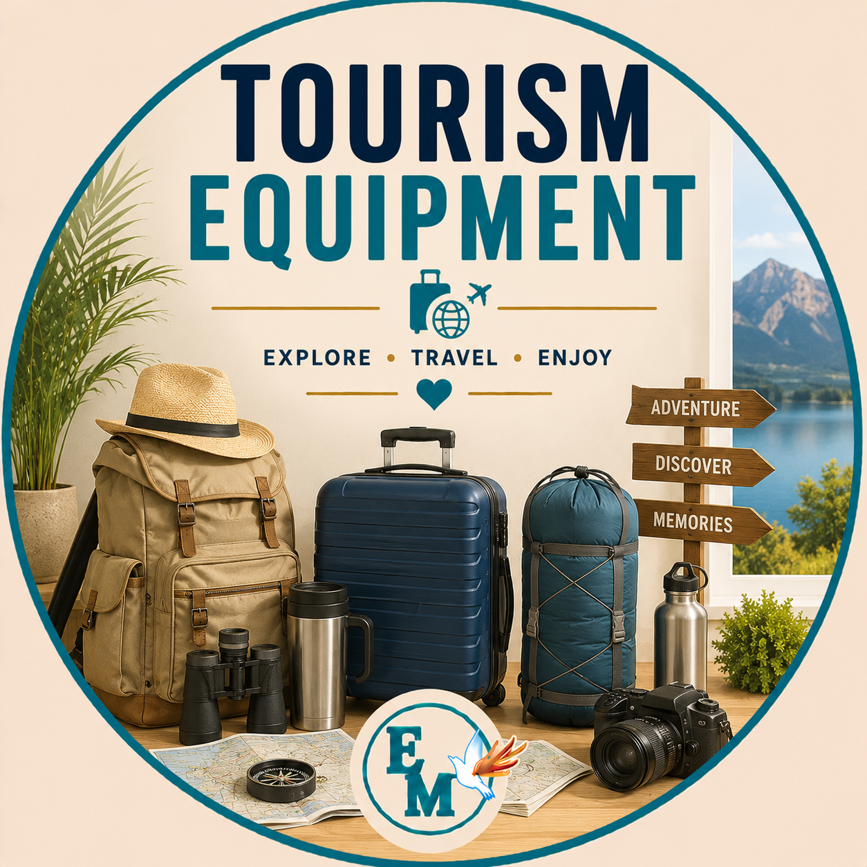 Tourism equipment including travel bags, backpacks, luggage, camping gear, travel accessories, outdoor essentials and equipment designed for tourism and adventure – Tourism Equipment category at E-Mondial Marché.