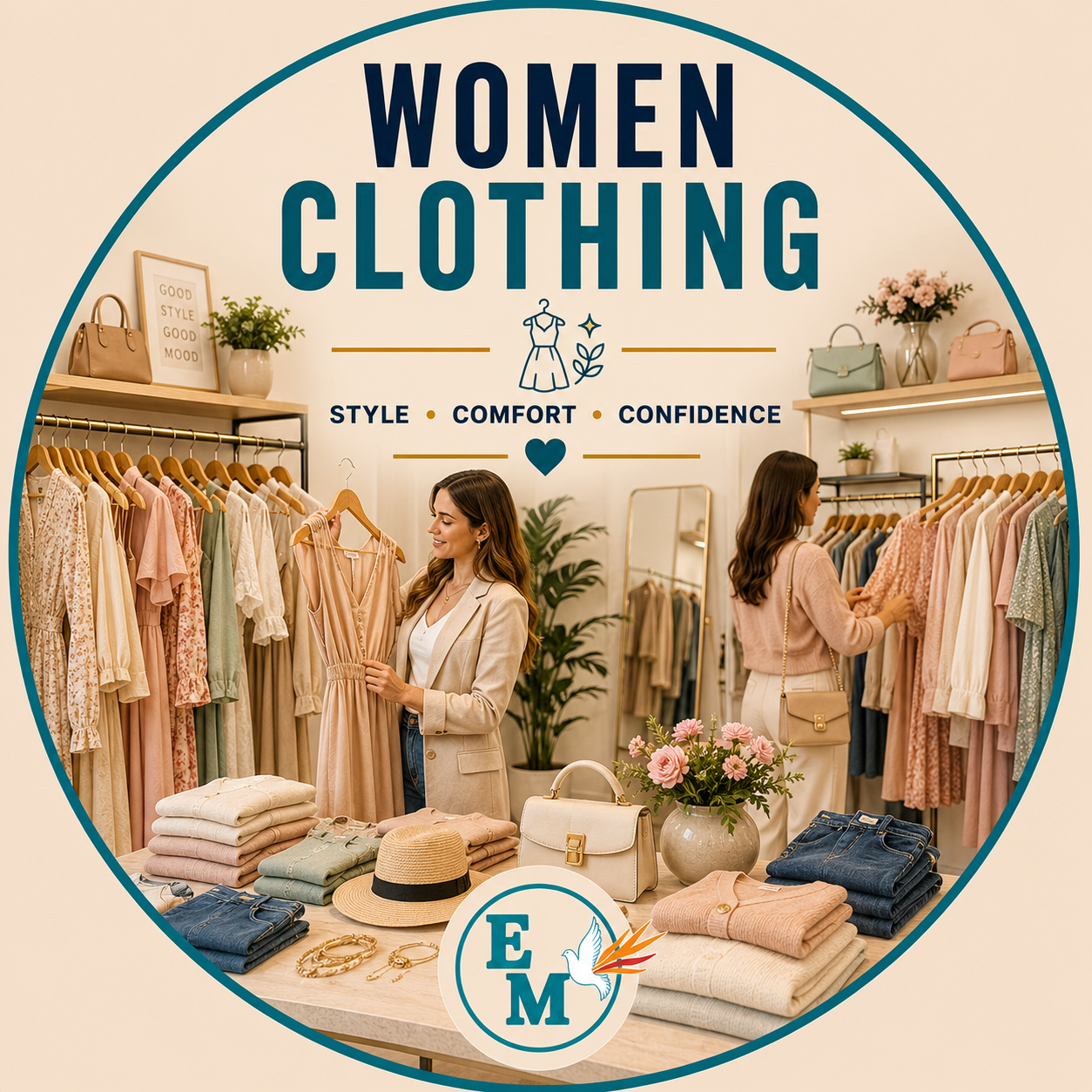 Women’s clothing including dresses, blouses, tops, skirts, trousers, jeans, jackets, coats, activewear and fashionable apparel for every style and occasion – Women Clothing category at E-Mondial Marché.