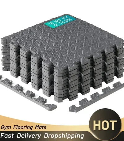 4~20Pcs Puzzle Fitness Mat, Eva Interlocking Foam Floor Tiles for Home Gym, Home Gym Equipment Mat, Non-Slip Floor Mat for Kids