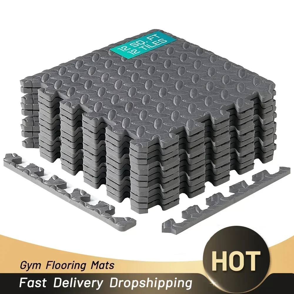 4~20Pcs Puzzle Fitness Mat, Eva Interlocking Foam Floor Tiles for Home Gym, Home Gym Equipment Mat, Non-Slip Floor Mat for Kids 4~20Pcs Puzzle Fitness Mat, Eva Interlocking Foam Floor Tiles for Home Gym, Home Gym Equipment Mat, Non-Slip Floor Mat for Kids