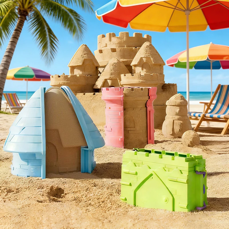 Kids Summer Winter Sand Snow Castle Molds Beach Outdoor Play Toys Set for Sandcastle Snow Fort Building Game Sand Stacking Toys Kids Summer Winter Sand Snow Castle Molds Beach Outdoor Play Toys Set for Sandcastle Snow Fort Building Game Sand Stacking Toys