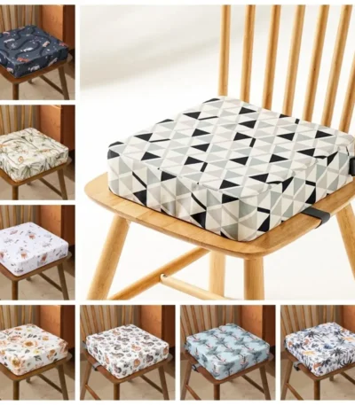 Detachable Cover Baby Booster Seat Cushion Waterproof Stain-resistant Sponge Chair Cushion Non-slip Bottom Soft