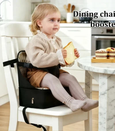 Portable Baby High Chair Booster Pad, Foldable Anti-Slip Mat for Kitchen Chairs, Ideal Booster Seat for 0-3 Year Old Toddlers