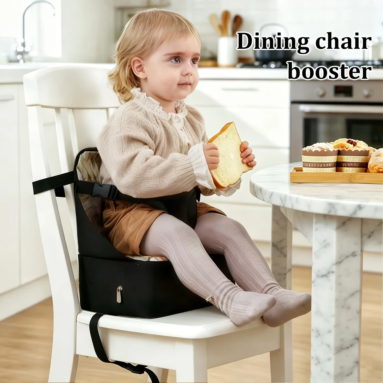Portable Baby High Chair Booster Pad, Foldable Anti-Slip Mat for Kitchen Chairs, Ideal Booster Seat for 0-3 Year Old Toddlers Portable Baby High Chair Booster Pad, Foldable Anti-Slip Mat for Kitchen Chairs, Ideal Booster Seat for 0-3 Year Old Toddlers