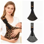 Baby Going Out Safety Carrier Simple Leopard Pattern Portable Front Hug Type Back Baby Out of the Baby Artifact Waist Stool