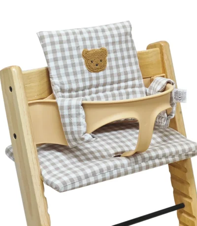 Soft Seat Cushion for Infants， Baby High Chair Cushion, Cartoon Bear Chair Back Cushion and Seat Cushion, High Chair Accessories