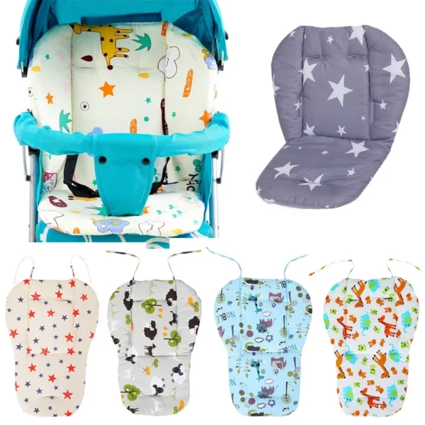 Baby Kids Cotton Fabric Highchair Cushion Pad Mat Booster Seats Cushion Pad Mat Feeding Chair Cushi on Pad Stroller Cushion Mat