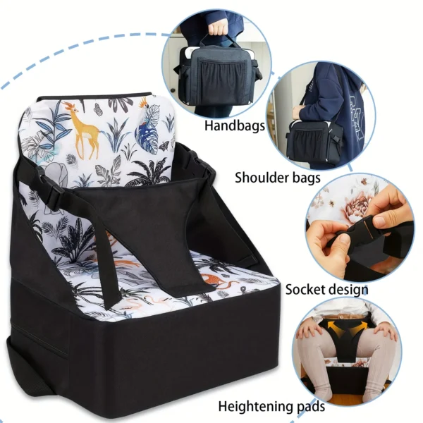 Portable Foldable Baby Dining Booster Seat Non Slip Pad For 0 3 Years Old Boys Girls Christmas Halloween Holiday Gift Supplies