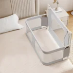 Baby Bedside Crib 120x50cm, Parent Bed Crib, Bed Rail/Fall Protection Alternative for Children’s Bed, Baby Box Spring Bed