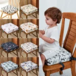 Detachable Cover Baby Booster Seat Cushion Waterproof Non-slip Bottom Sponge Chair Cushion Stain-resistant Breathable