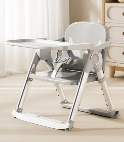 Baby Folding Booster Seat High Chair For Dining, Baby Toddler Portable Feeding Seat for Children 6 Months to 3 Years Approx 1
