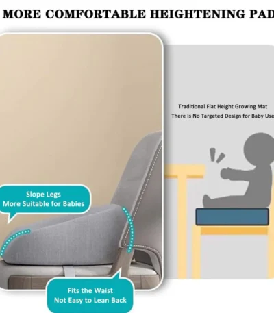 Baby Dining Chair Booster Cushion Removable Kids Highchair Seat Pad Chair Heightening Cushion Child Chair Adjustable Seat 1