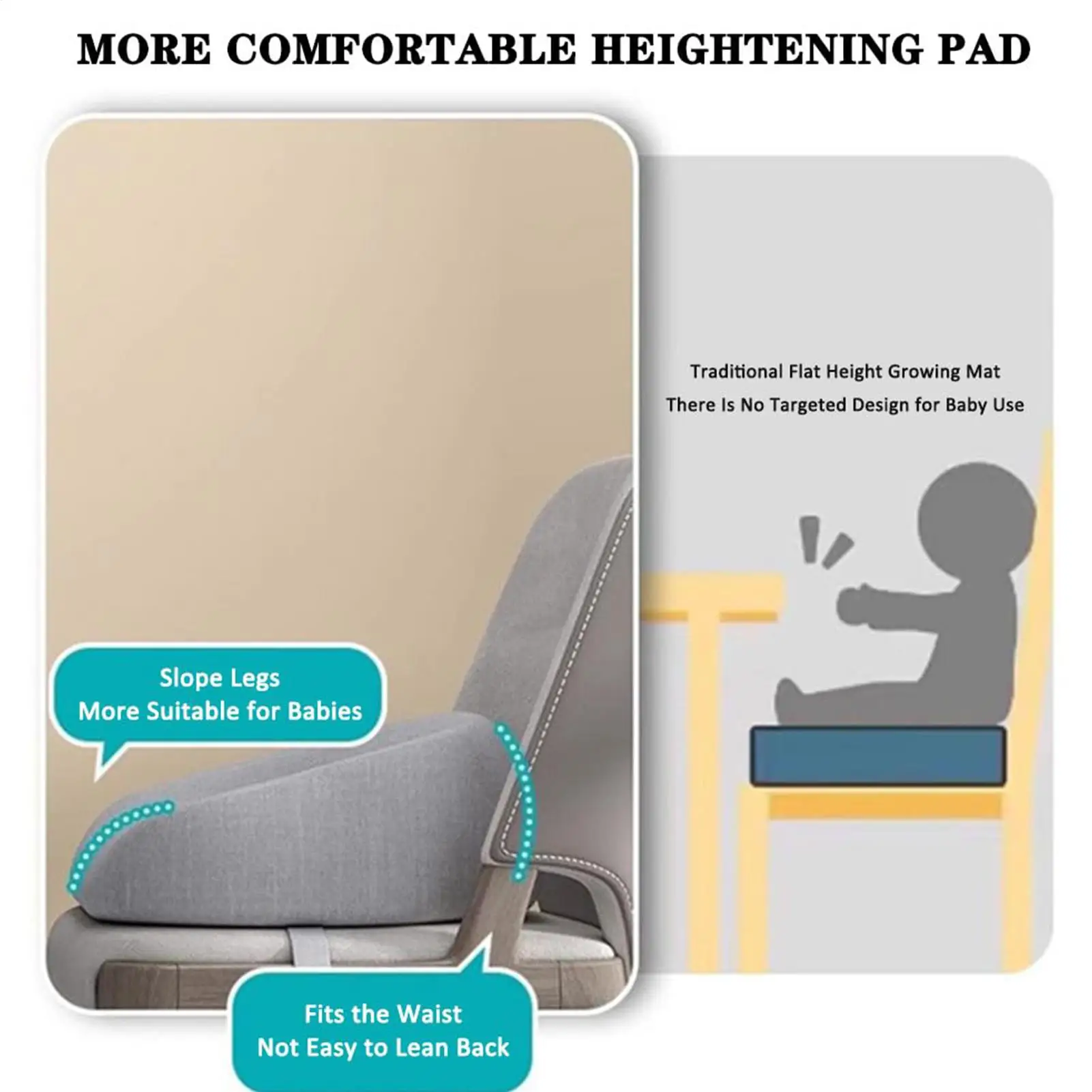 Baby Dining Chair Booster Cushion Removable Kids Highchair Seat Pad Chair Heightening Cushion Child Chair Adjustable Seat Baby Dining Chair Booster Cushion Removable Kids Highchair Seat Pad Chair Heightening Cushion Child Chair Adjustable Seat