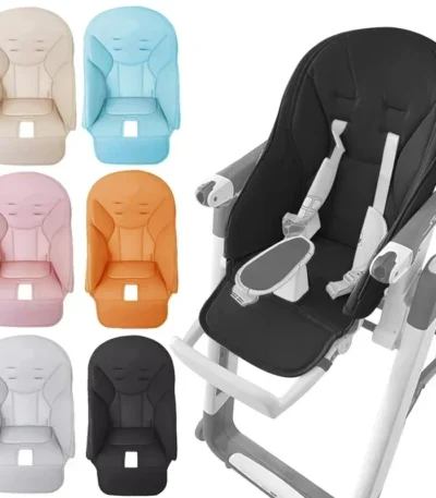 Baby Stroller Leather Cushion Baby Dining Chair Leather Cover PU Composite Sponge Cushion Baby Cover Chair Seat Case Accessories 1