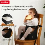INSULAR Kids Foldable Seat High Pad Child Anti-slip Cushion Comfortable Toddler Booster Seat Waterproof Chair Saddle Portable