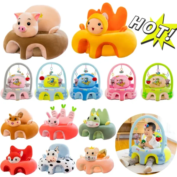 Baby Sofa Support Seat Cover Cartoon Learning To Sit Comfortable Cushion Sofa Kids Children Baby Portable Seat without Cotton