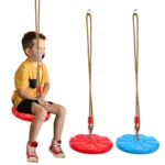 Children’s Disc Swing Kid Indoor and Outdoor Sports Red Blue Thickened Octagonal Petal Swing Hanging Swing Toys Rocking Chair