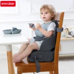INSULAR Portable Foldable Anti slip Children’s Seat High Cushion Baby Dining Chair High Cushion Children’s Travel Supplies