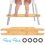 Baby High Chair Footrest Adjustable Height Baby Highchair Foot Pedal Natural Bamboo Wooden Infant Seat Foot Rest Babies Stuff